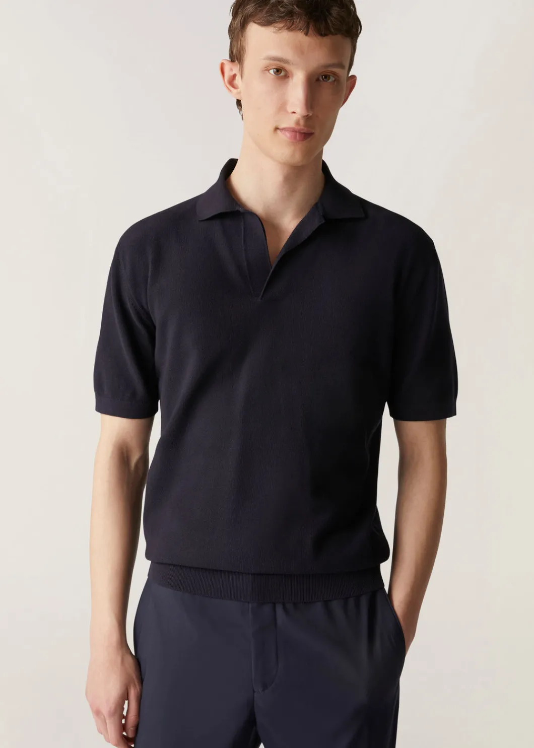 Shop Buttonless Polo Shirt Man Polo And T-Shirts