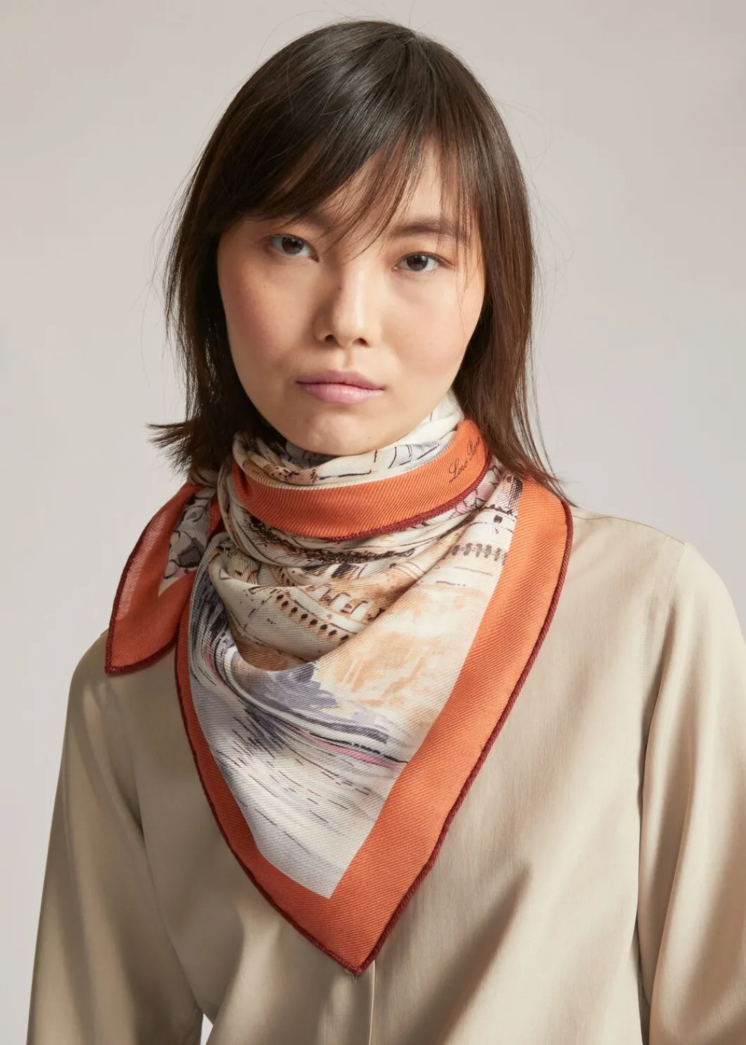 Shop Rome The Eternal City Maxi Foulard Woman Stoles