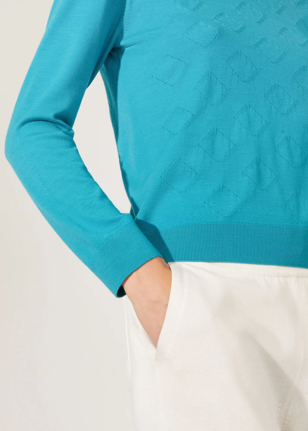 Shop The Gift Of Kings® Wide Argyle Crew Neck Woman Knitwear