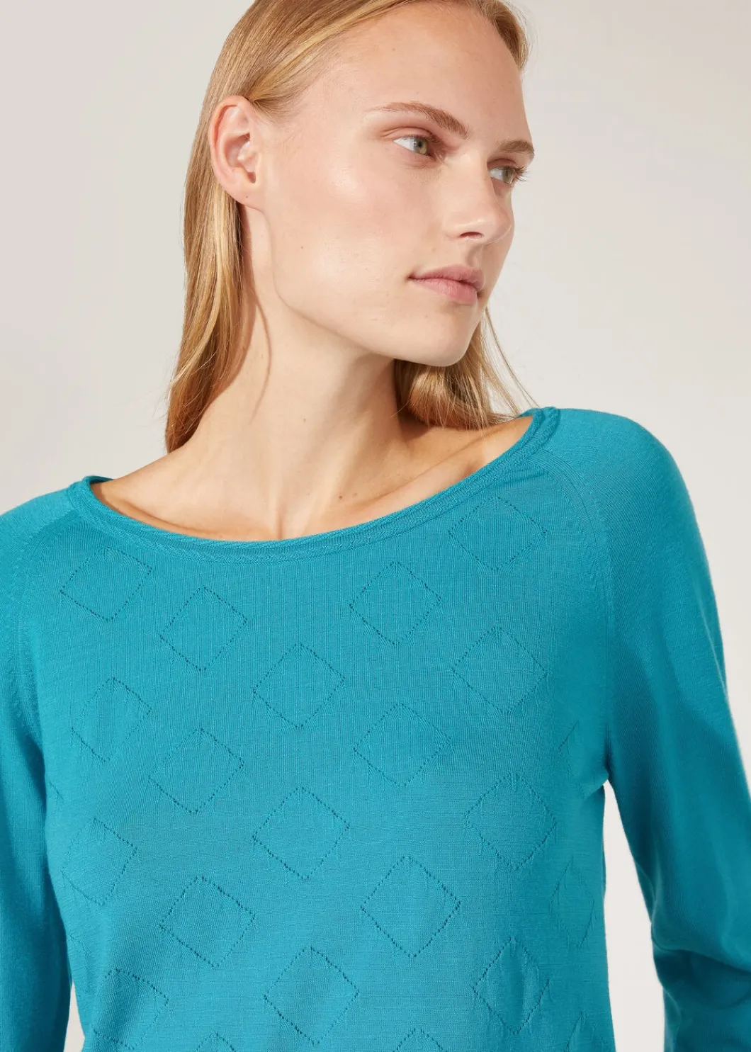 Shop The Gift Of Kings® Wide Argyle Crew Neck Woman Knitwear